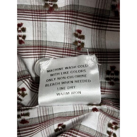 Cody James Button Up Shirt Mens Sz L Long Sleeve Gray Beige Brown Plaid Western - Picture 5 of 7